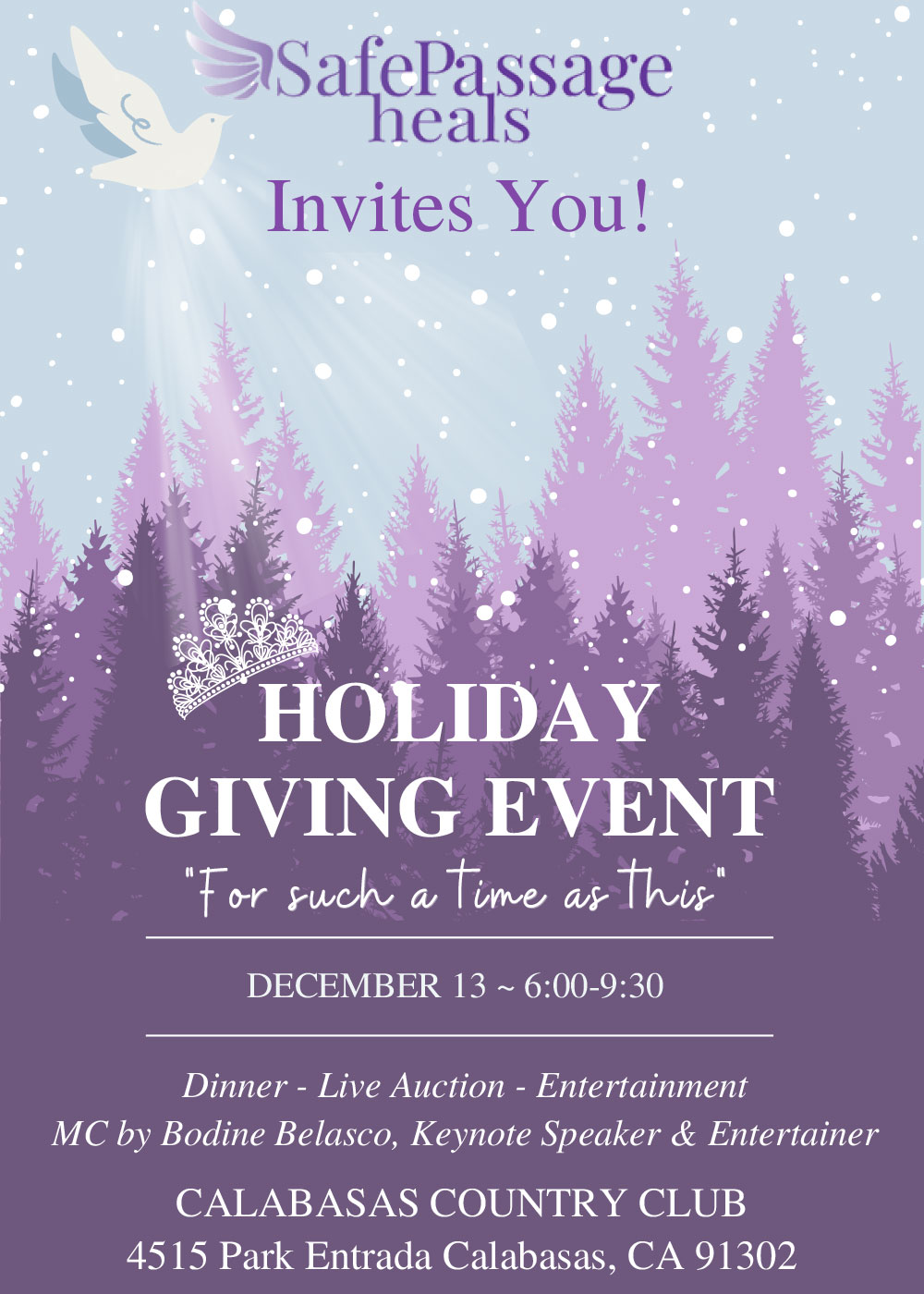 Safe Passage’s Annual Holiday Giving Event- “For Such aTime as This”