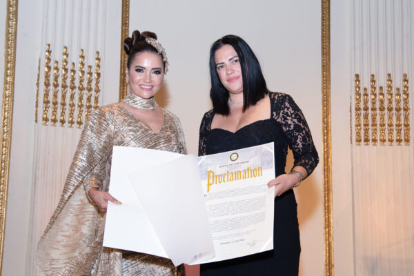 NEW YORK, NY - MAY 18: Luisa Diaz and Valerie Vazquez attend Luisa Diaz Foundation 9th Annual MAG Gala at The Plaza on May 18, 2023 in New York. (Photo by Mark Sagliocco/PMC/PMC) *** Local Caption *** Luisa Diaz;Valerie Vazquez