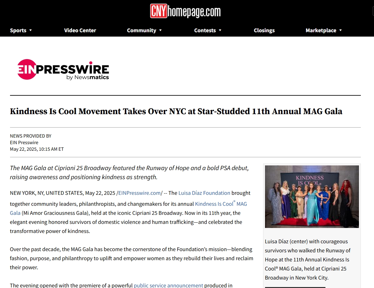 Kindness Is Cool Movement Takes Over NYC at Star-Studded 11th Annual MAG Gala