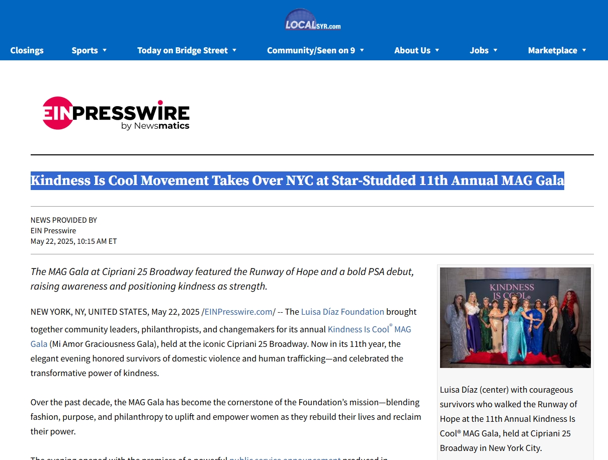 Kindness Is Cool Movement Takes Over NYC at Star-Studded 11th Annual MAG Gala