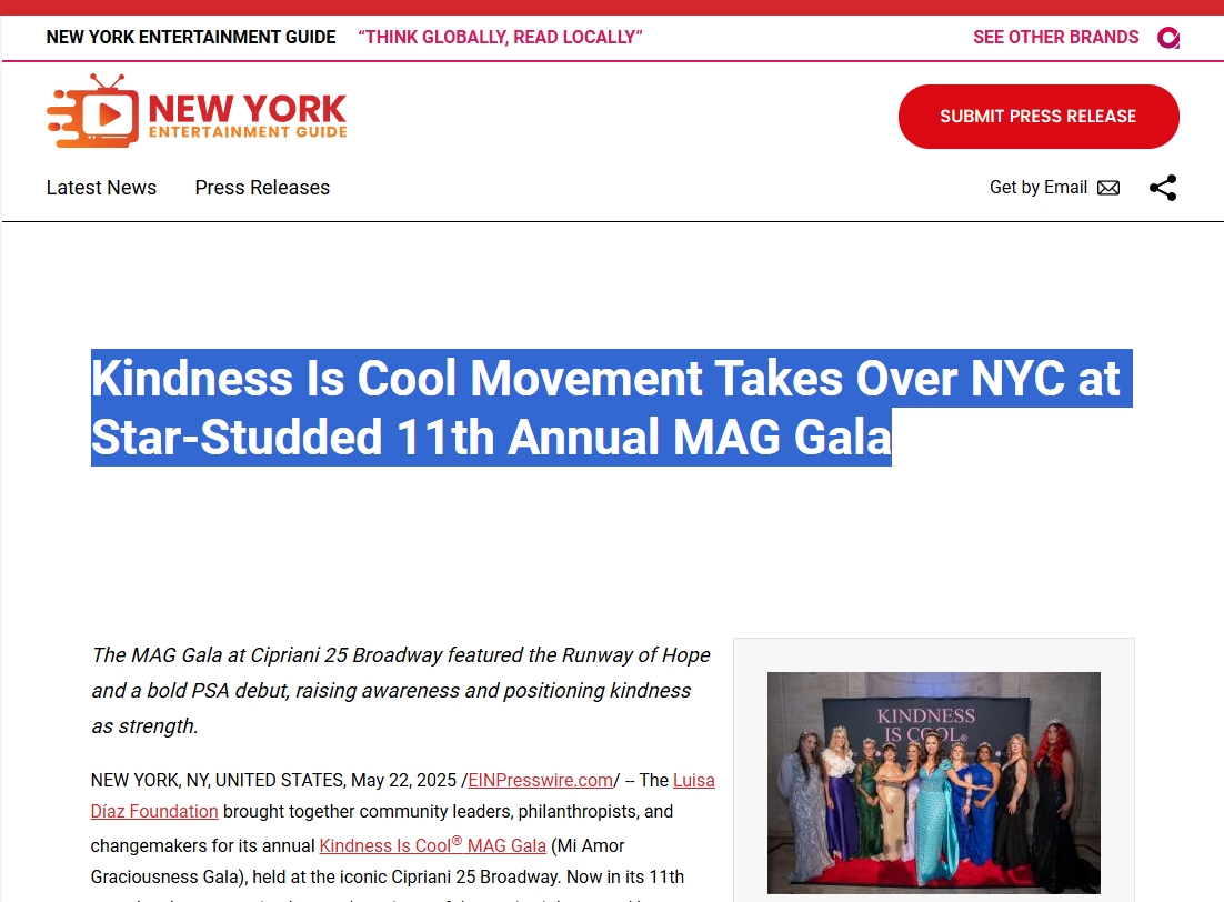 Kindness Is Cool Movement Takes Over NYC at Star-Studded 11th Annual MAG Gala
