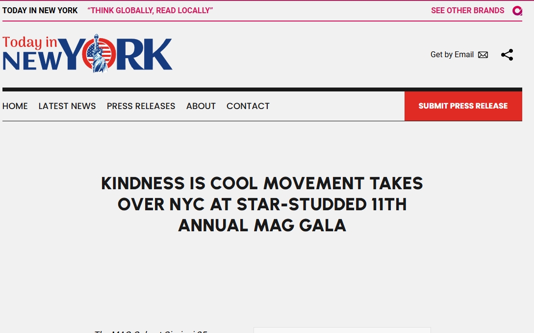 Kindness Is Cool Movement Takes Over NYC at Star-Studded 11th Annual MAG Gala