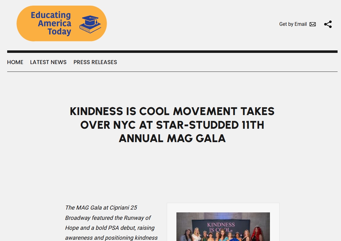 Kindness Is Cool Movement Takes Over NYC at Star-Studded 11th Annual MAG Gala