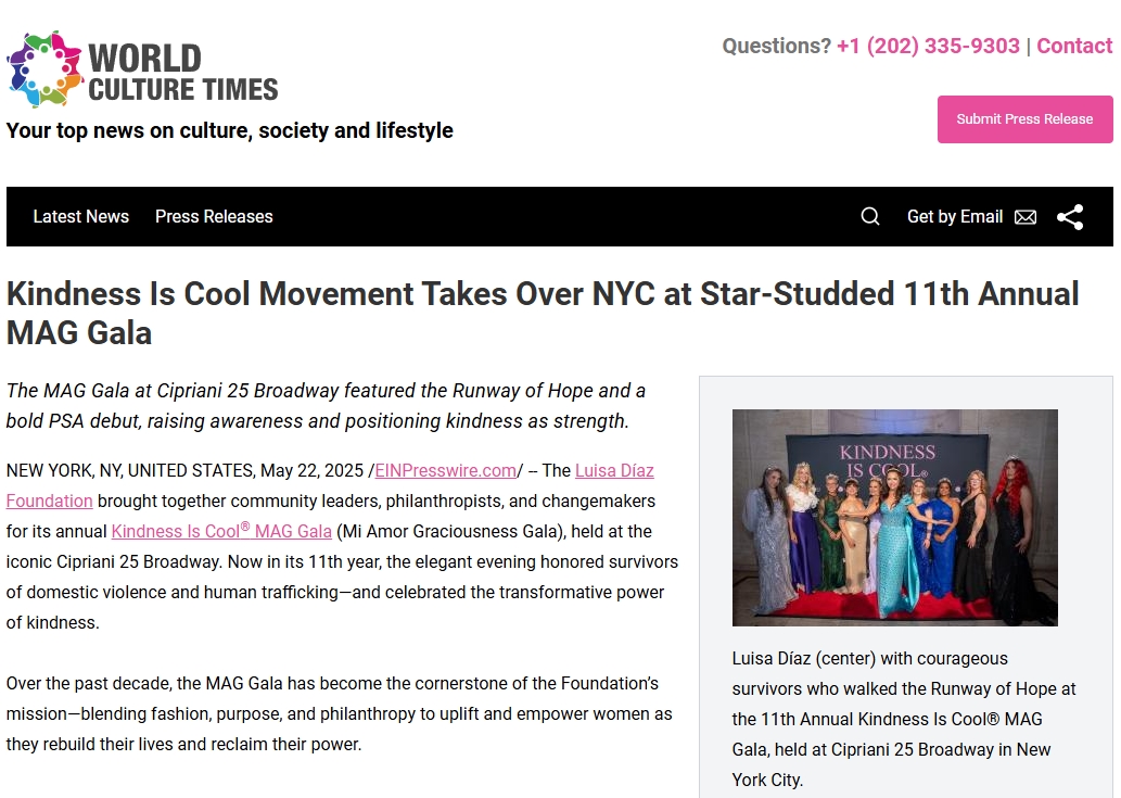 Kindness Is Cool Movement Takes Over NYC at Star-Studded 11th Annual MAG Gala
