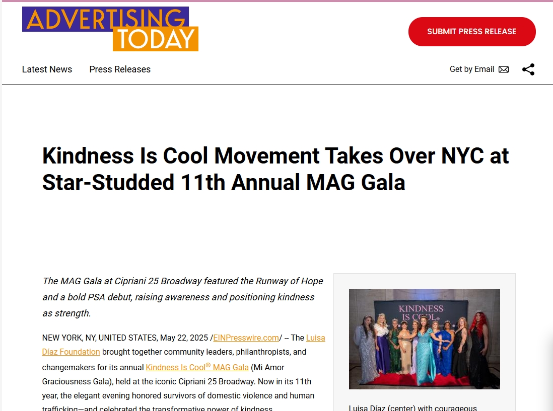 Kindness Is Cool Movement Takes Over NYC at Star-Studded 11th Annual MAG Gala